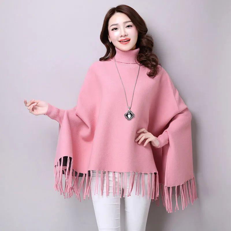 Women's Fleece Plain Poncha  Cape Shawl